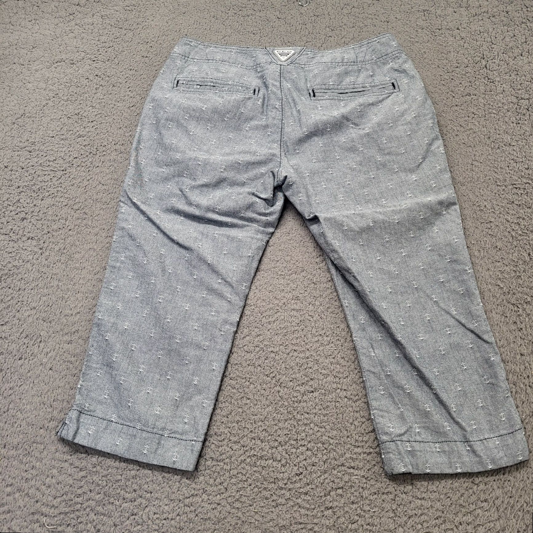 Vintage Columbia Capri Pants PFG Women's Size 8 Blue Anchors 100% Cotton Outdoor Pockets Size 30" / US 8 / IT 44 - 4 Thumbnail