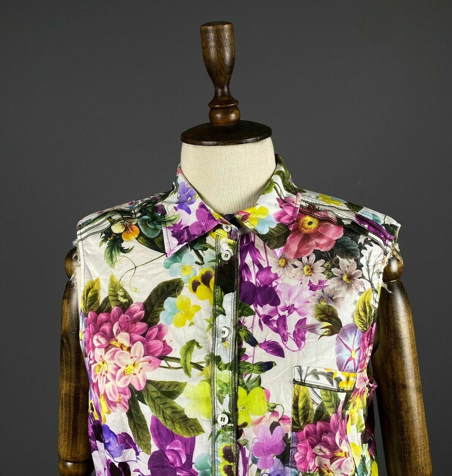 Designer Ladies Riani Floral Button Up Top Shirt Size F 42 / GB 14 Size M / US 6-8 / IT 42-44 - 2 Thumbnail