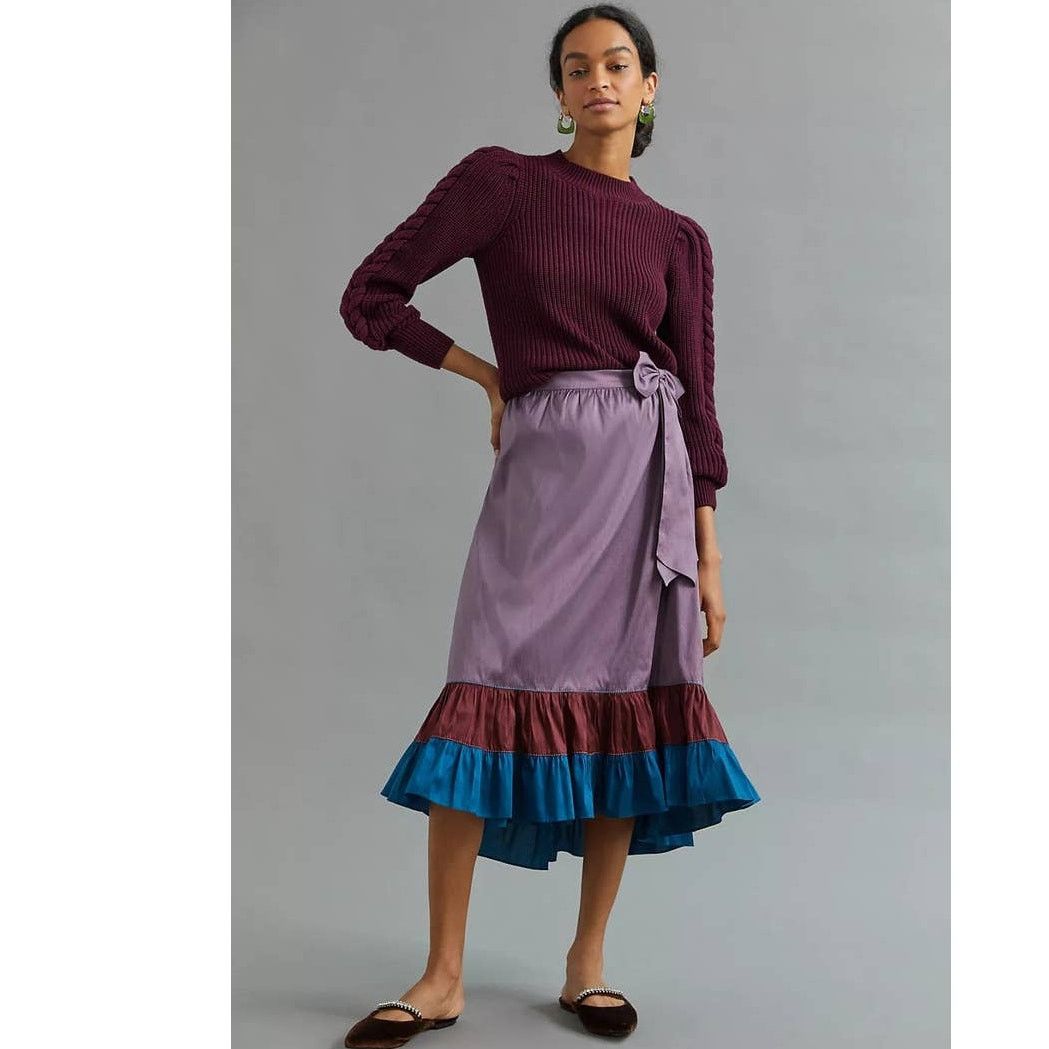 Anthropologie × Sachin & Babi New Anthropologie Sachin & Babi Colorblocked Maxi Skirt $148 Size 25" / US 0 / IT 36 - 2 Thumbnail