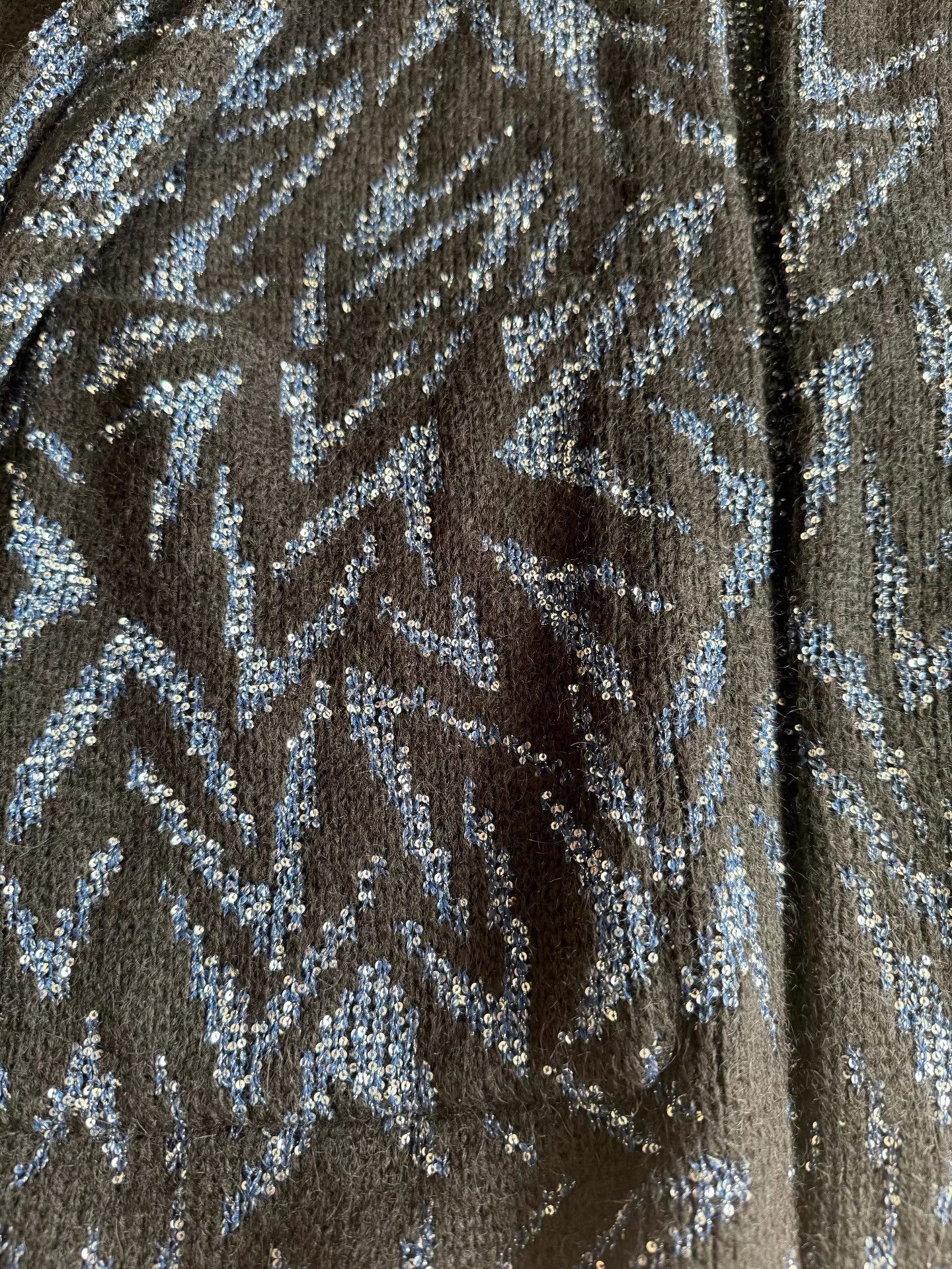 Saint Laurent Paris Saint Laurent Blue Scale Knit Cardigan K33 Size S / US 4 / IT 40 - 3 Thumbnail