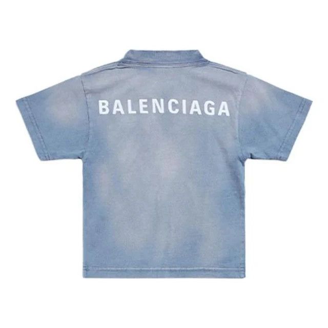 Balenciaga o1la1rc1a0226 Size: KIDS 8 / Back T-Shirt In Blue Size US XXS / EU 40 - 1 Thumbnail