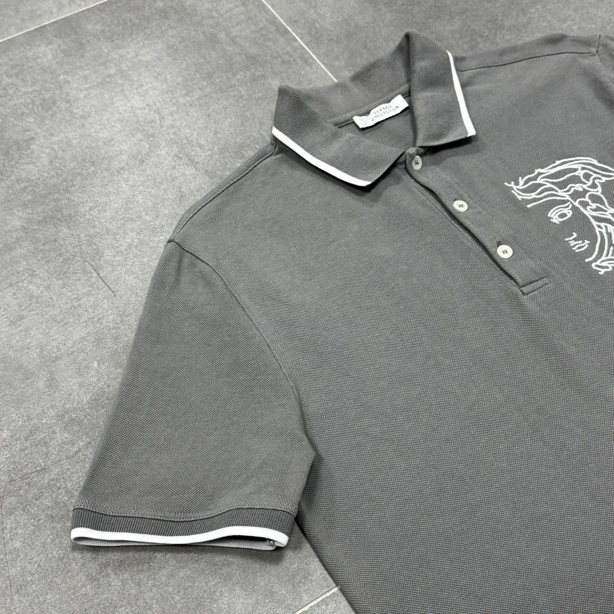 Versace Versace Collection Embroidered Medusa Head Logo Polo Slim Size US M / EU 48-50 / 2 - 3 Thumbnail