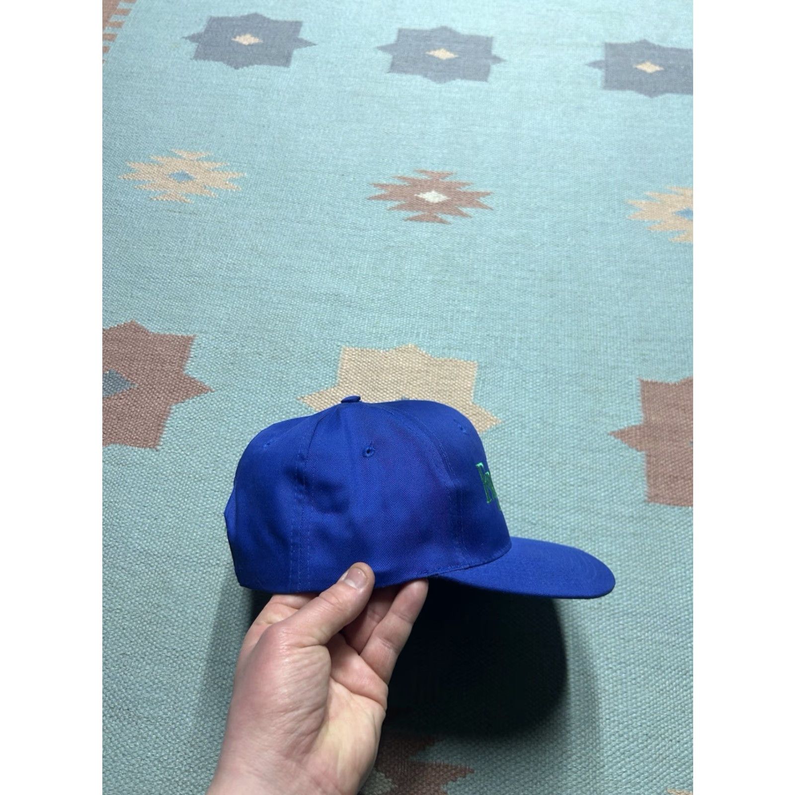 Rainbow VINTAGE Frontier SnapBack hat cap Rainbow logo adjustable Men Blue Adjustable Cap Size ONE SIZE - 8 Thumbnail