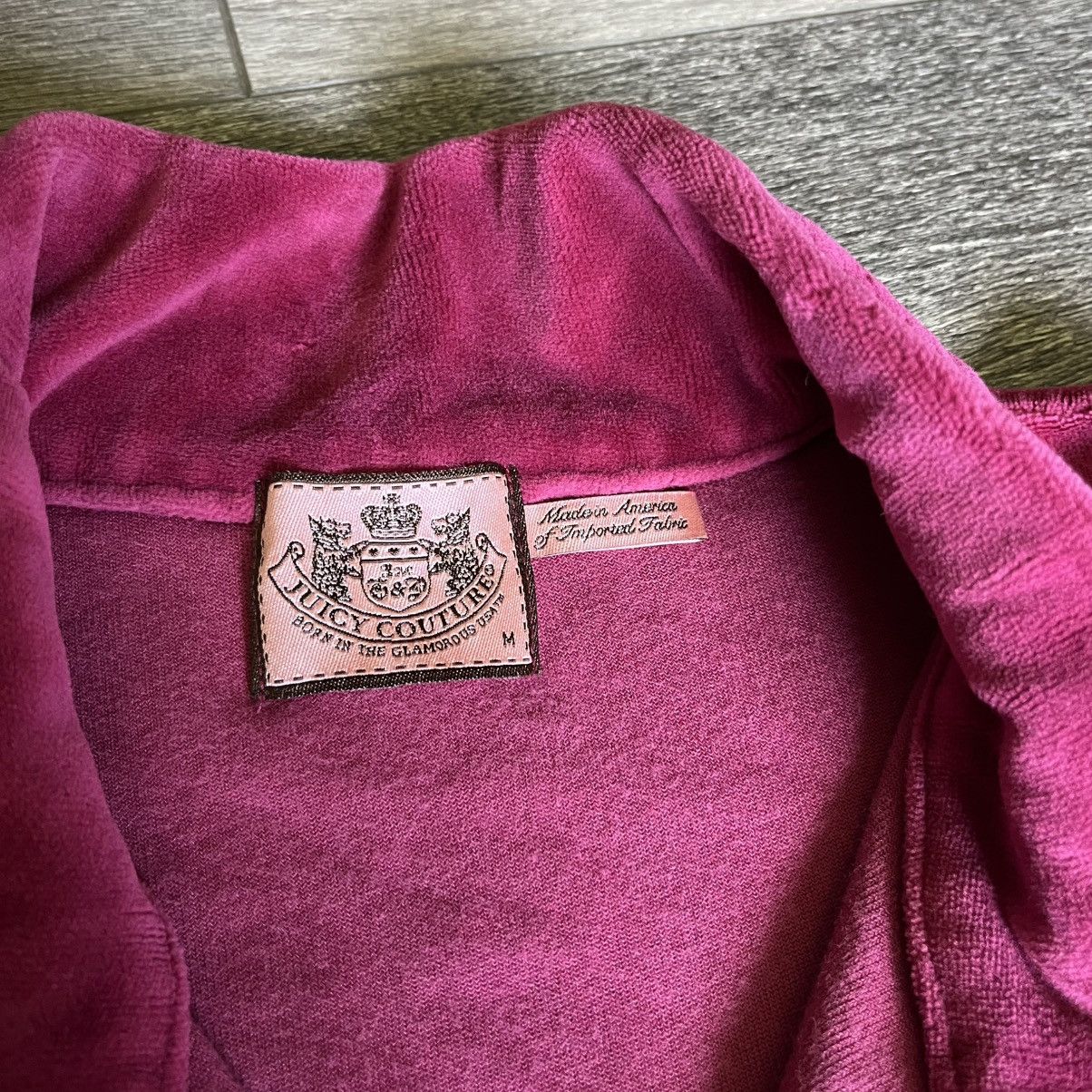 Juicy Couture × Juicy Couture Jeans × Vintage Vintage 2000s Juicy Couture Puff Sleeve Velour Track Jacket Size M / US 6-8 / IT 42-44 - 7 Thumbnail