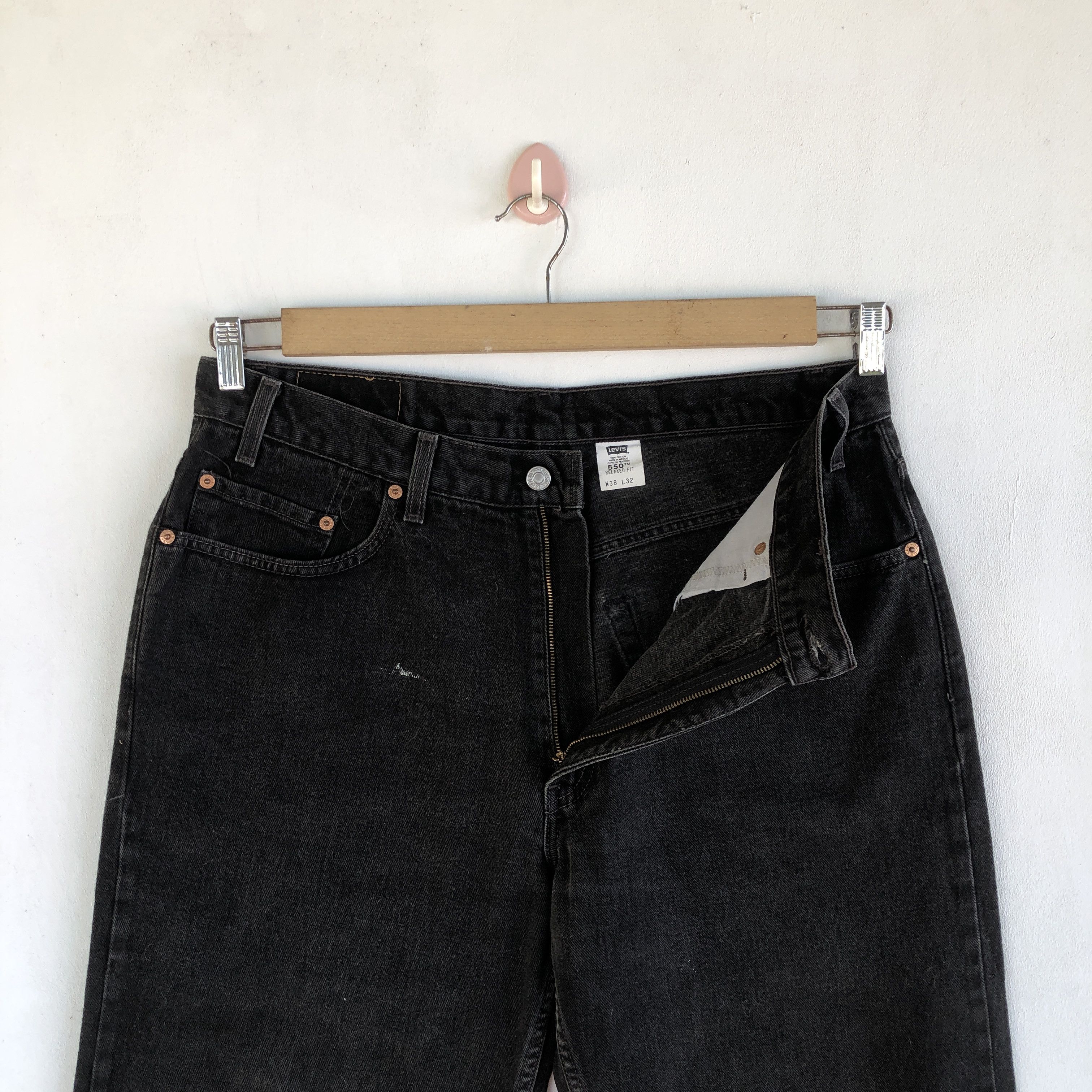 Levi's Vintage Levis Jeans Faded Black Levi's 550 Denim Pants Size US 34 / EU 50 - 6 Thumbnail