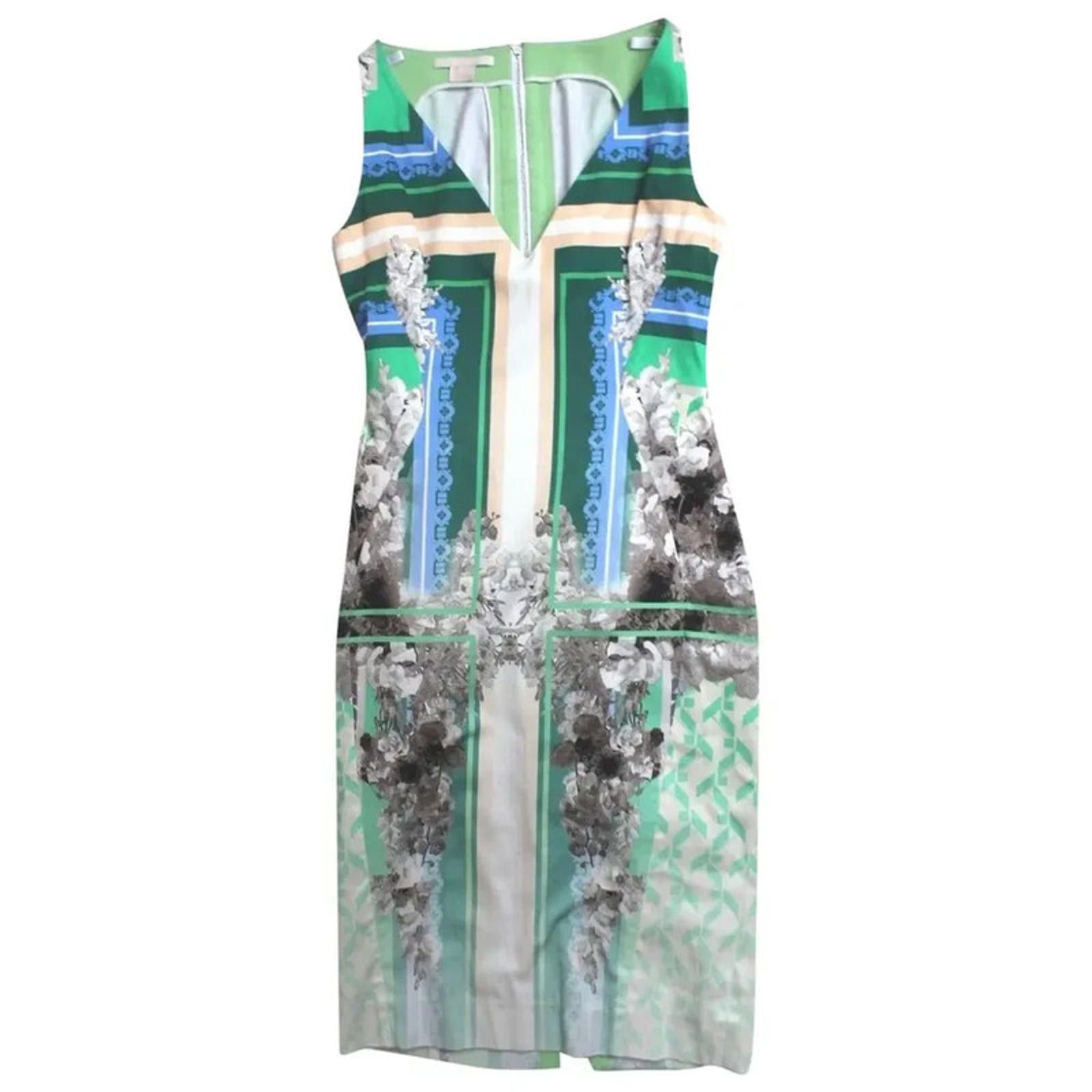 Other Antonio Berardi White Green Floral Print Dress 44 uk 12 Size M / US 6-8 / IT 42-44 - 1 Thumbnail