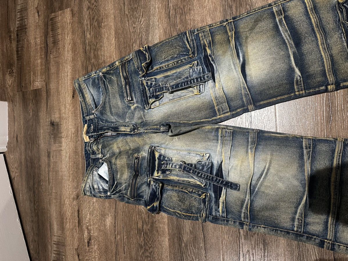 Diesel Blue Cargo Utility Denim Jeans w Diesel Finish Size US 32 / EU 48 - 2 Thumbnail
