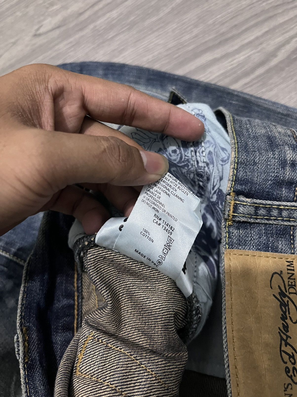 Ed Hardy 💀Y2k Ed Hardy by Christian Audigier Jeans💀 Size US 30 / EU 46 - 14 Thumbnail