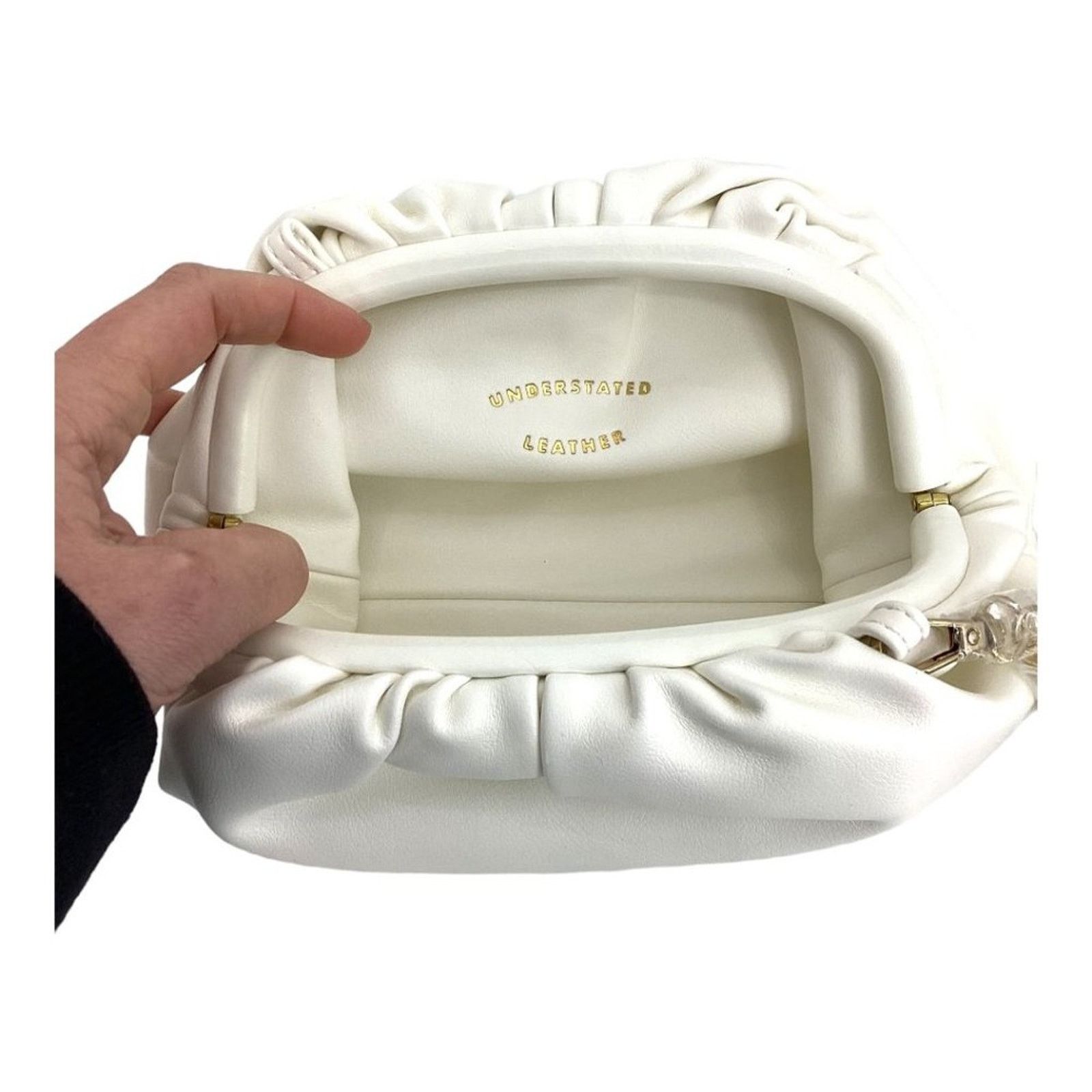 Other Understated Leather Ivory Crescent Clutch NWT $100 MSRP Size ONE SIZE - 9 Thumbnail