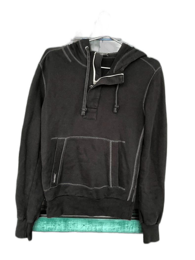 Dolce & Gabbana DG Black Hoodie with Zip Detail Size US L / EU 52-54 / 3 - 1 Thumbnail