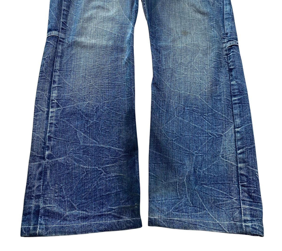 Japanese Brand Distressed wide leg denim unique paint splatter details Size US 36 / EU 52 - 5 Thumbnail