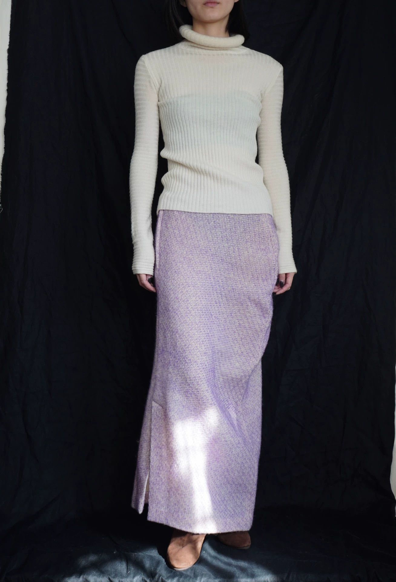 Jean Paul Gaultier JPG 1995 AW White Neck Circle Wool Knit Top XS Size XS / US 0-2 / IT 36-38 - 2 Thumbnail