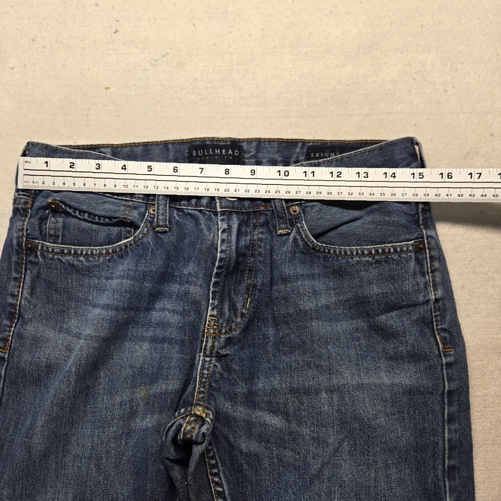 Denime Bullhead Jeans Dillon Skinny Blue 5-pocket Zip Front 31 x 32 Men's Denim Cotton Authentic PANTS Mens Size US 31 - 6 Thumbnail