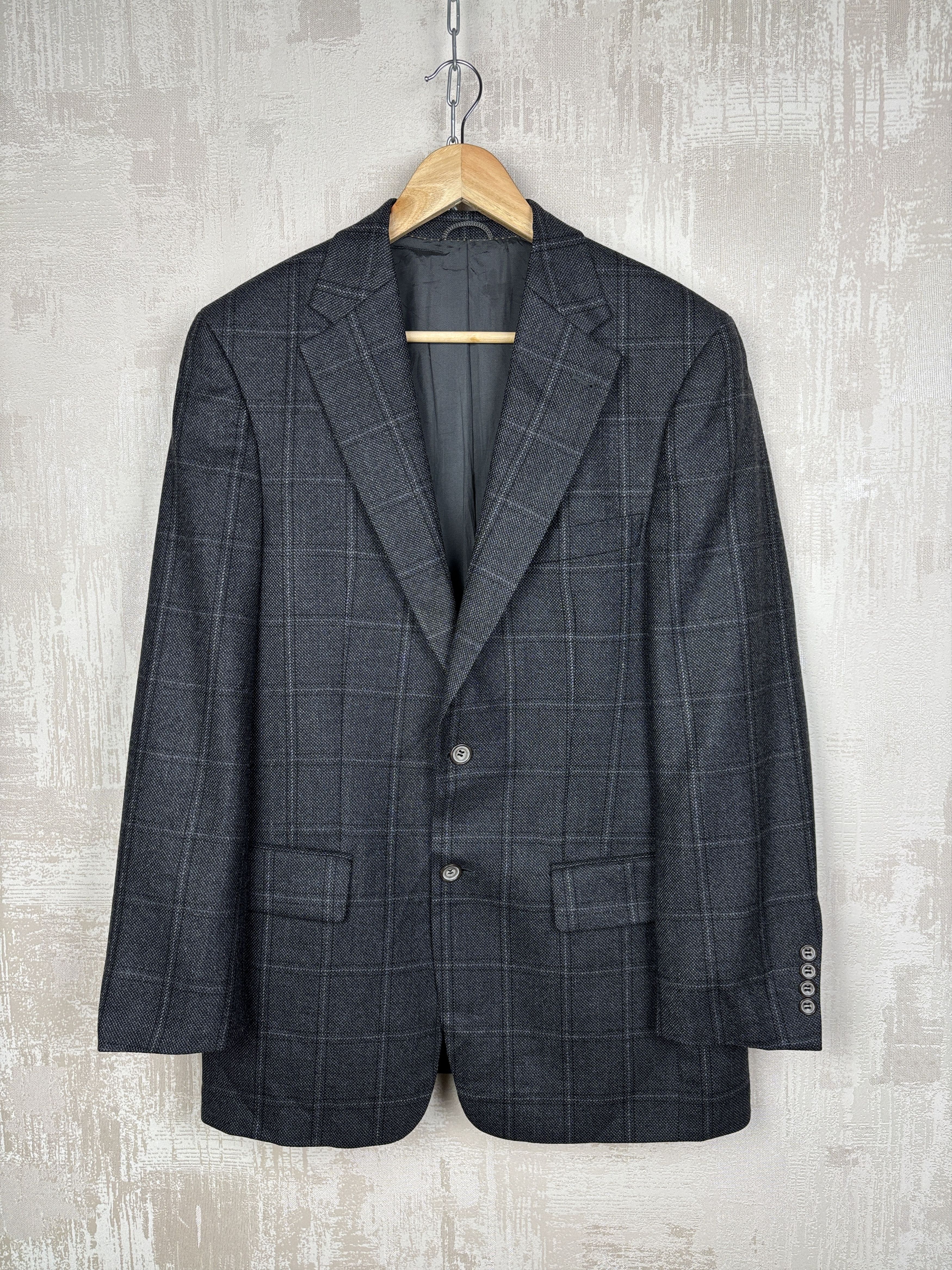 Other Mario Barutti x Cashalana Wool Cashmere Blend Check Blazer Size 38R - 2 Thumbnail