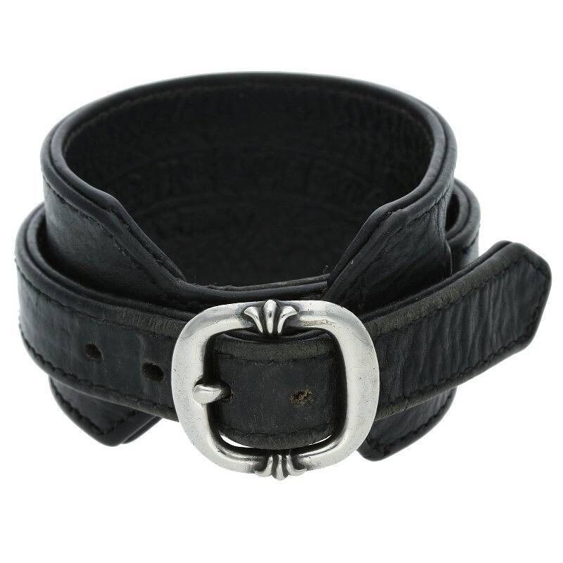 Chrome Hearts RR TINY BUCKLE Leather Bracelet