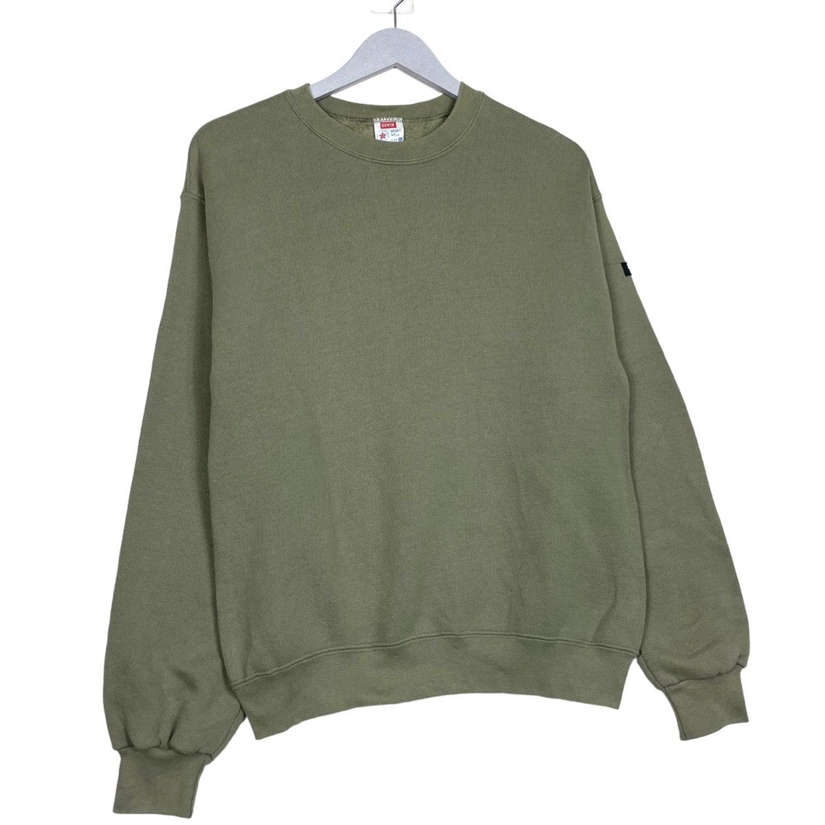 Japanese Brand × Vintage 💥90s PLAIN EDWIN DUSTY GREEN CREWNECK SWEATSHIRT Size US S / EU 44-46 / 1 - 2 Thumbnail