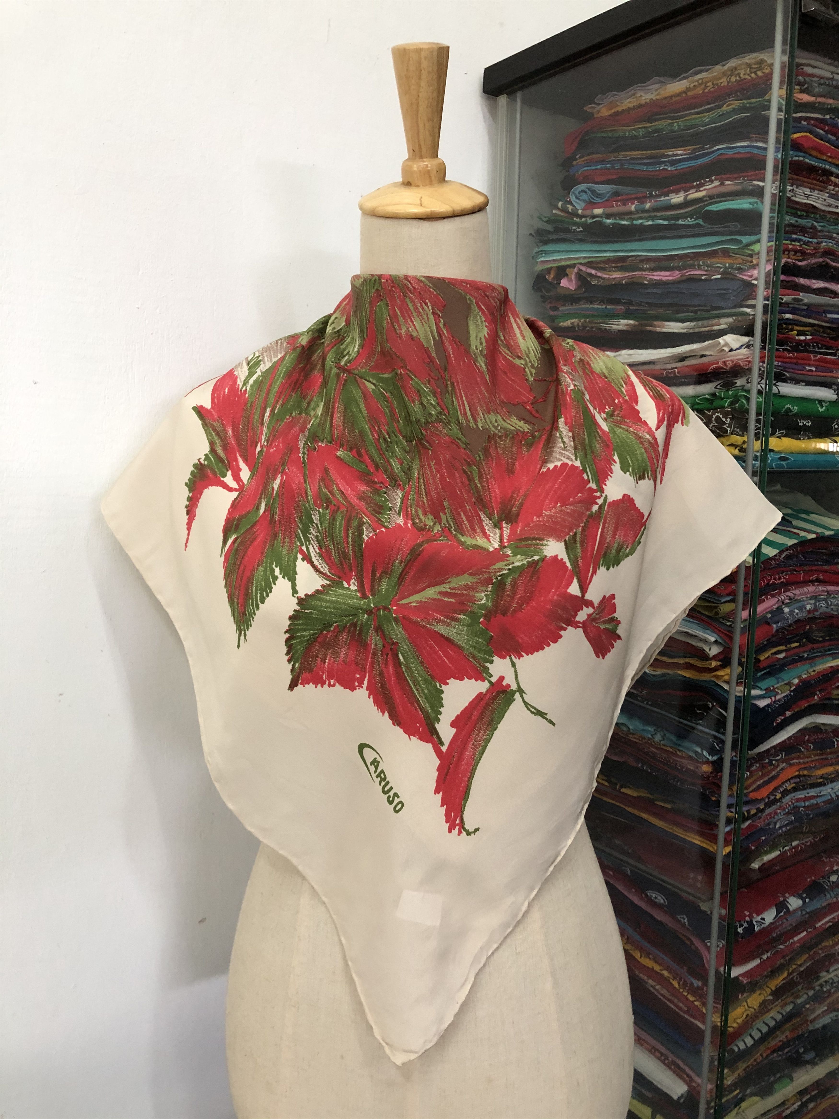 Caruso × Vintage Vintage Caruso Silk Scarf Size ONE SIZE - 1 Thumbnail