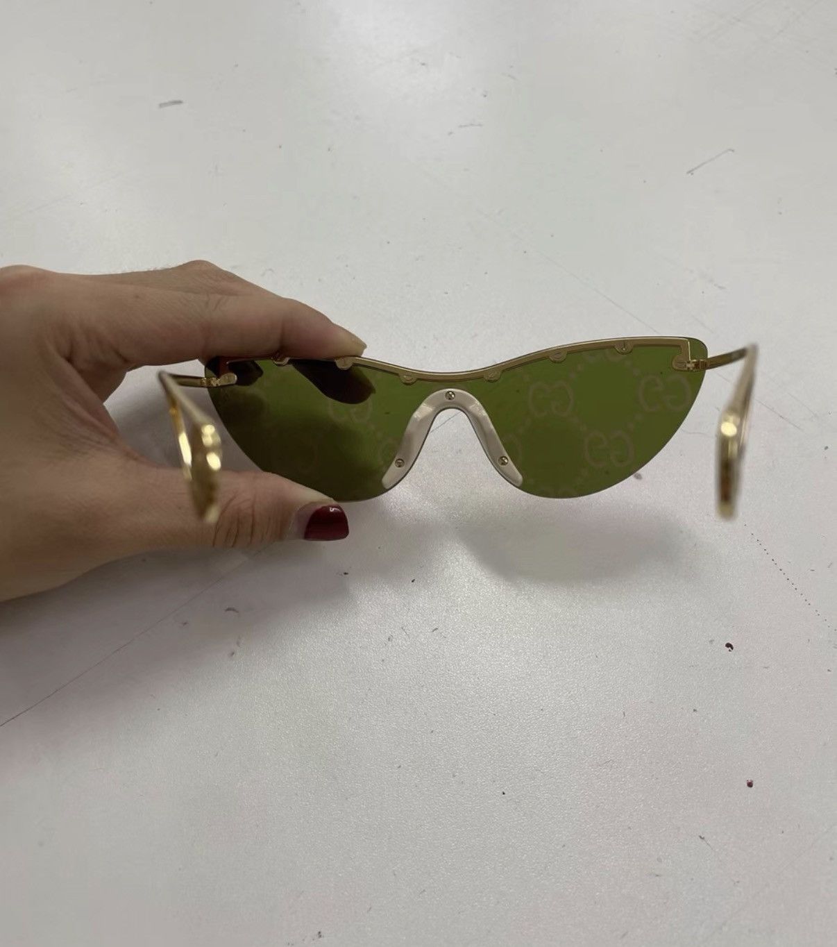 Gucci Gucci GG0666S Shield Mirror Lens Protective Sunglasses Size ONE SIZE - 2 Thumbnail