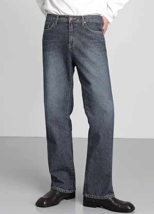 Japanese Brand Men's straight loose retro distressed all-match jeans Size US 32 / EU 48 - 6 Thumbnail