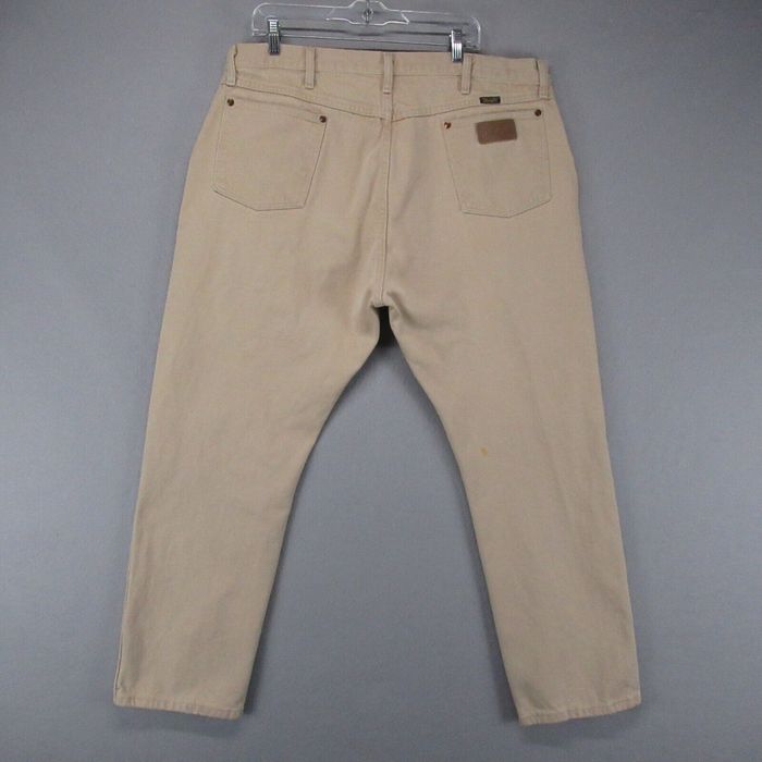 Wrangler Wrangler Jeans Mens 42x32 Beige Cowboy Cut 100% Cotton Denim ...