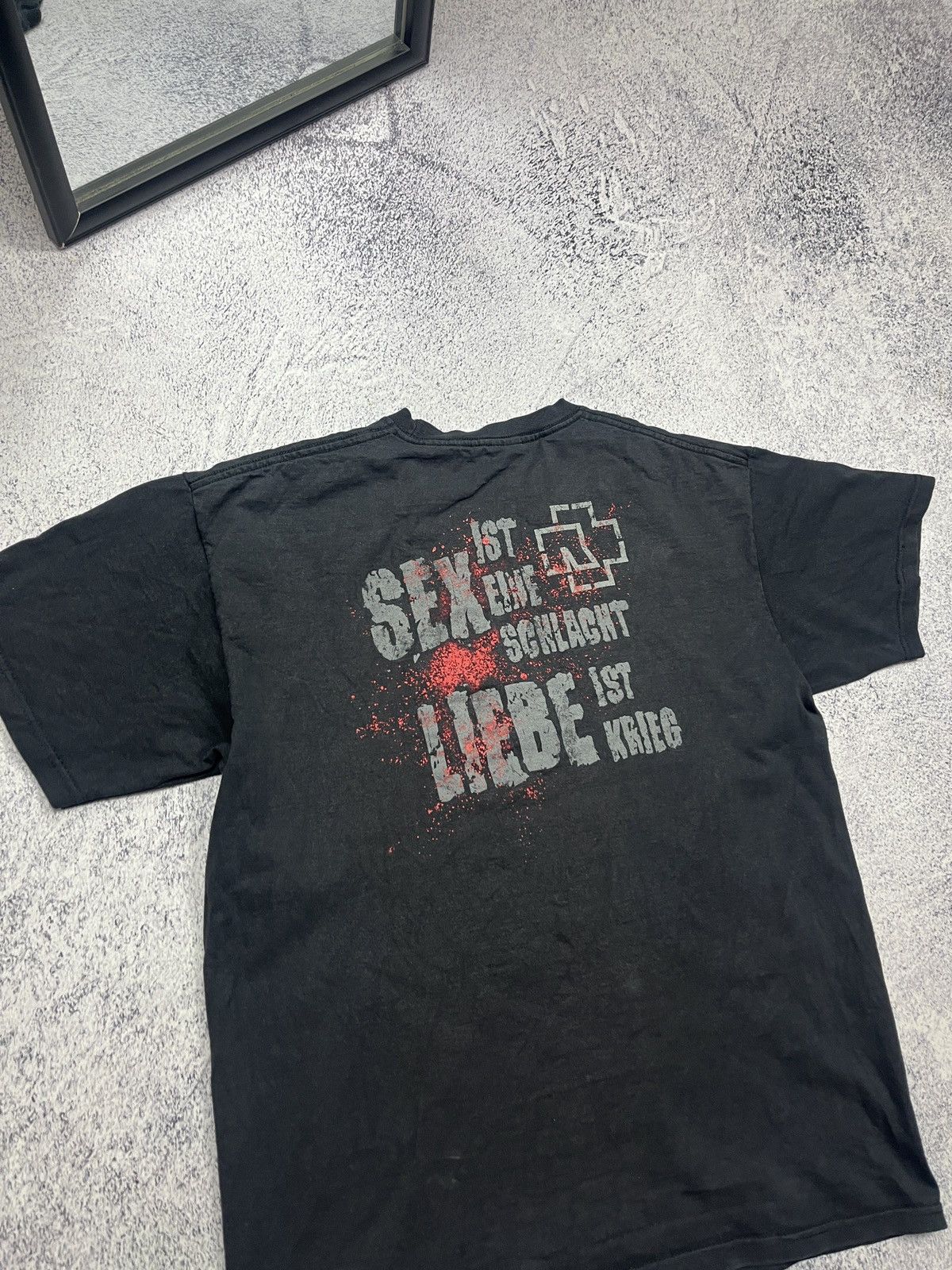 Band Tees × Vintage Vintage 00’s Rammstein Big Graphic Logo Helmet T-Shirt Rare Size US L / EU 52-54 / 3 - 10 Thumbnail