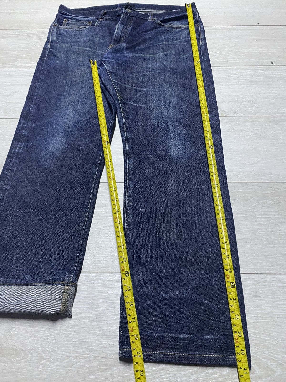 Undercover × Uniqlo Vintage Japanese Uniqlo Blue Wash Selvedge Repair Jeans Size US 36 / EU 52 - 13 Thumbnail