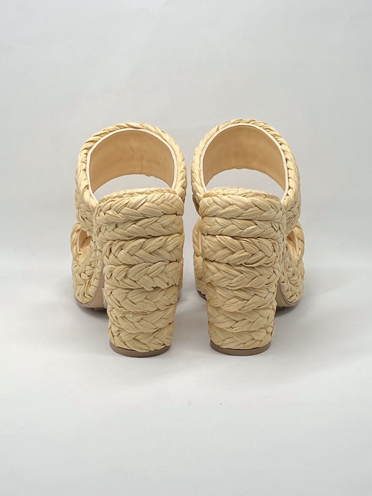 Bottega Veneta Bottega Veneta Trinity Weave Raffia Platform Sandals size 38 Size US 8 / IT 38 - 9 Thumbnail