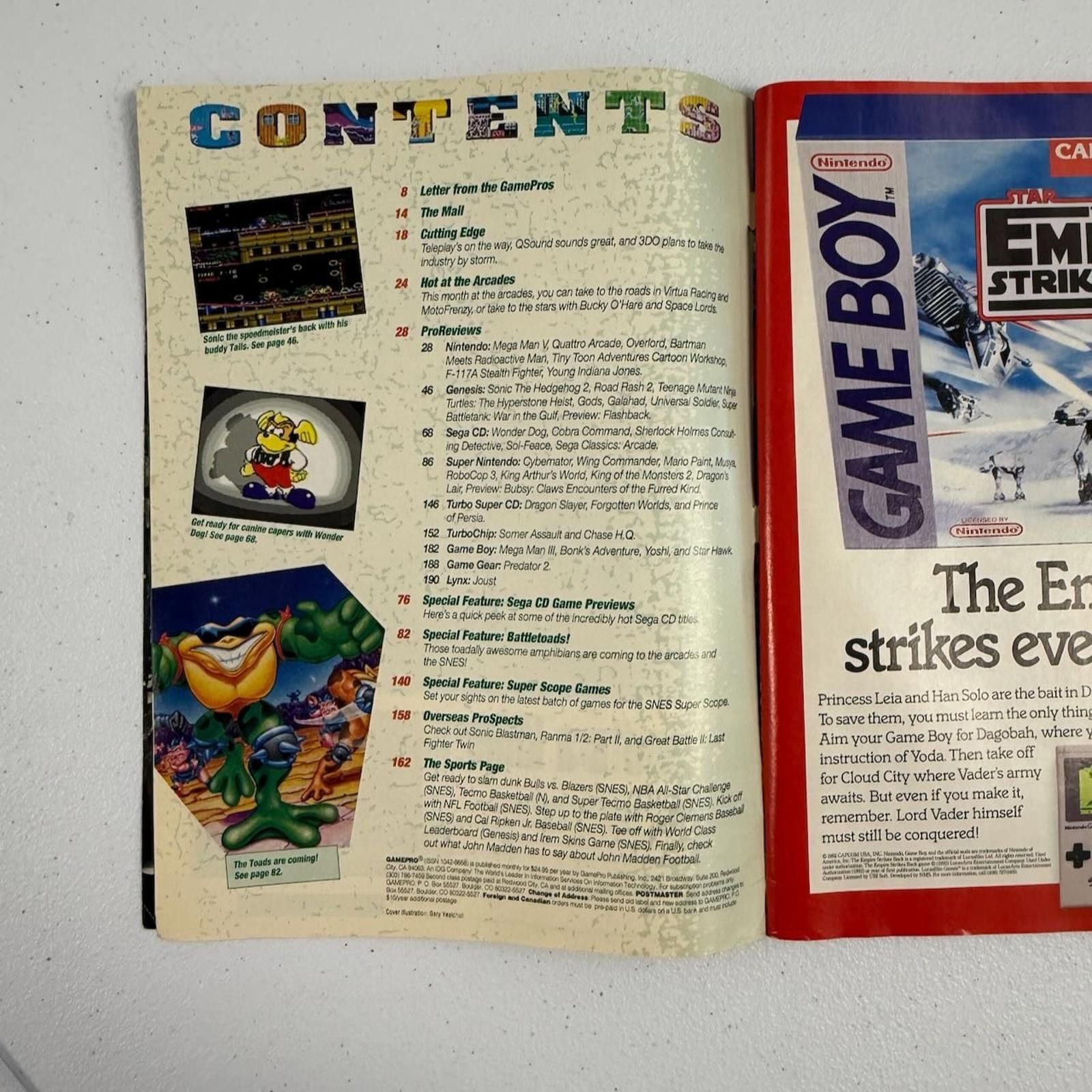 Designer Vtg 1993 GamePro Magazine Battletoads Cover Street Fighter Size ONE SIZE - 4 Thumbnail