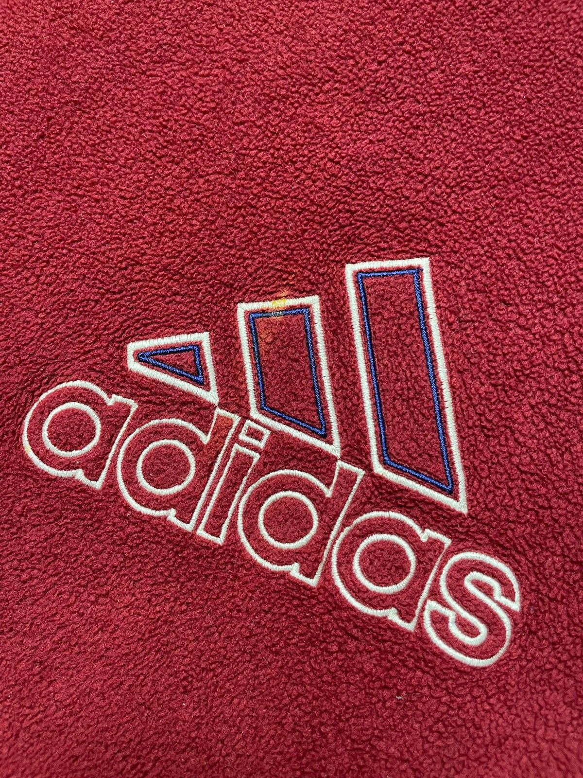Vintage Vintage adidas fleece sweatshirt red big logo size L Size US L / EU 52-54 / 3 - 2 Thumbnail