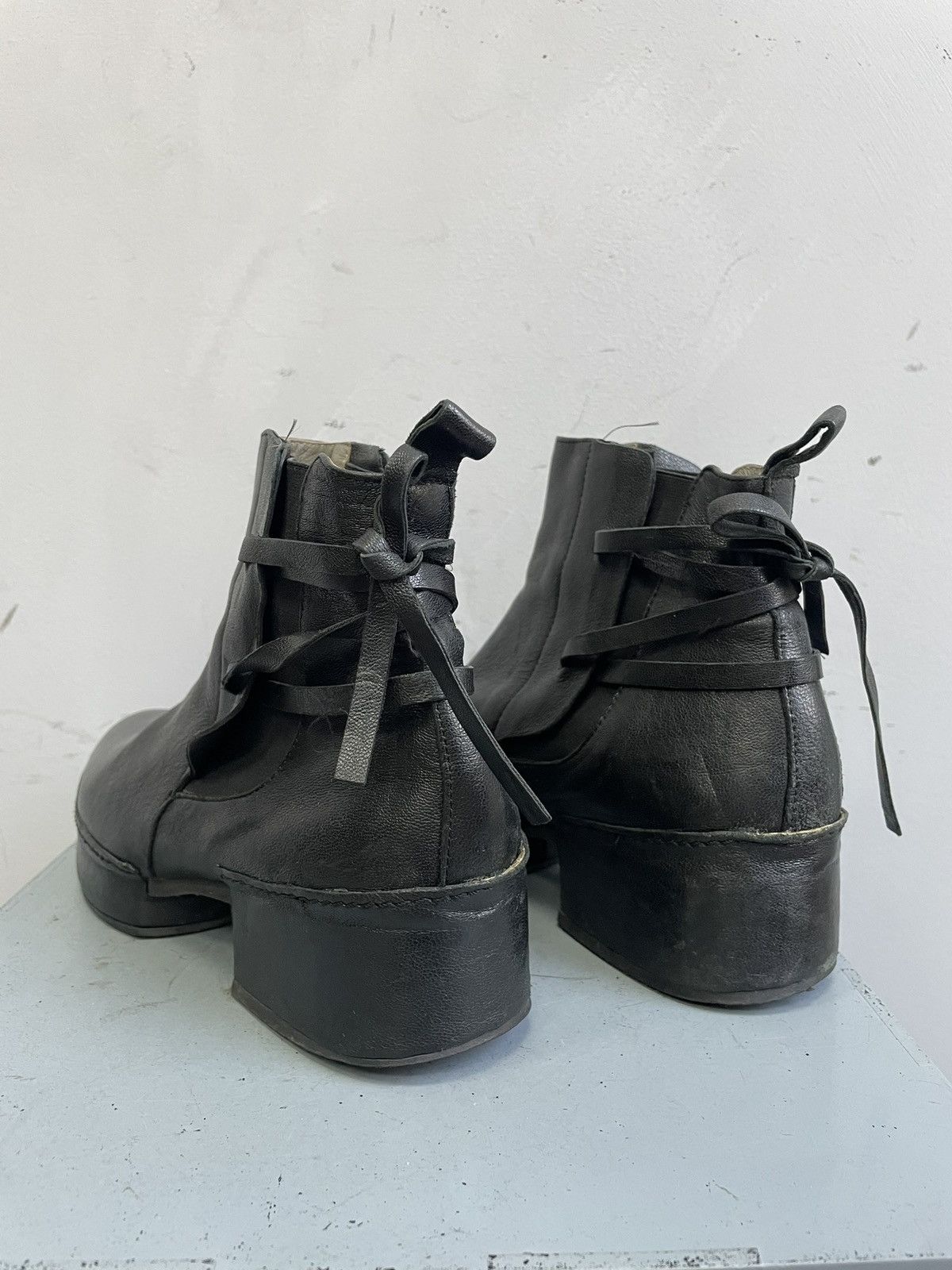 A.S.98 Black Leather Boots rick owens style avant garde y2k Style Size US 8 / IT 38 - 7 Thumbnail