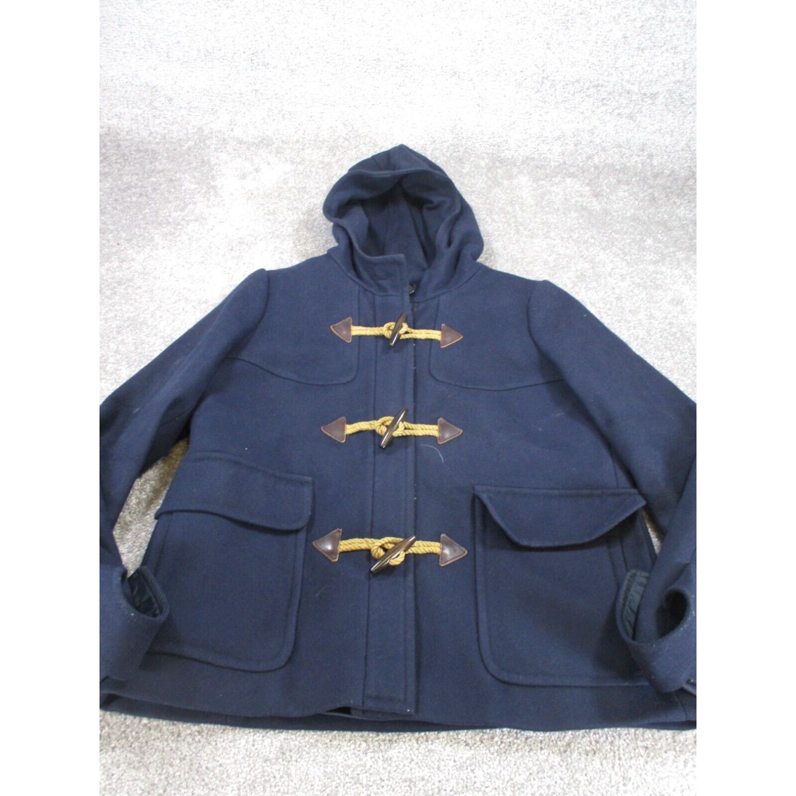 J. Crew navy blue Melton Wool hotsell toggle coat- size 8