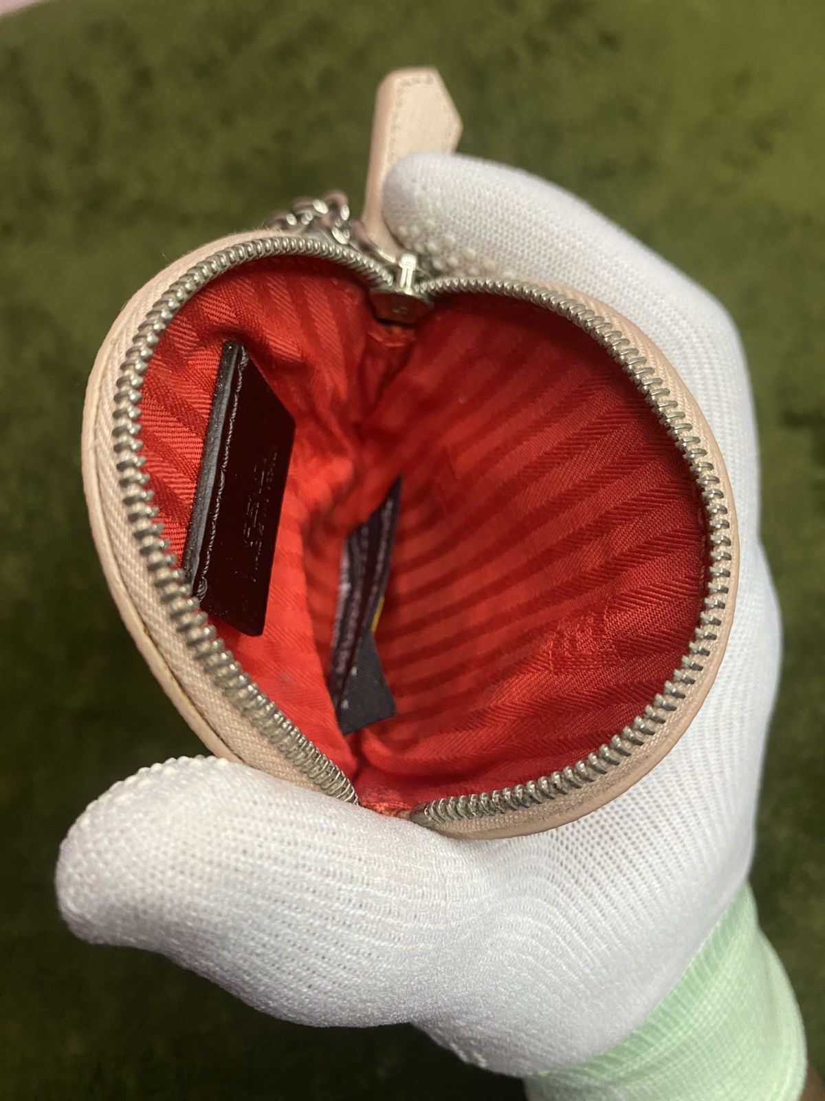 Designer × Fendi FENDI Monster Eye Round Coin Purse Keychain Leather Pink Size ONE SIZE - 8 Thumbnail