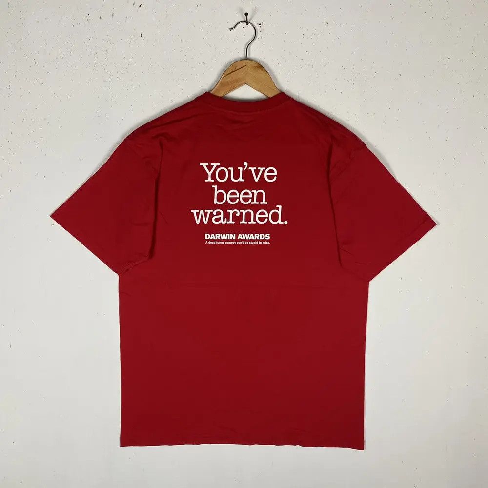 Vintage DARWIN AWARDS "I'm Only Human. You've Been Warned" Funny Tee Size US M / EU 48-50 / 2 - 6 Thumbnail
