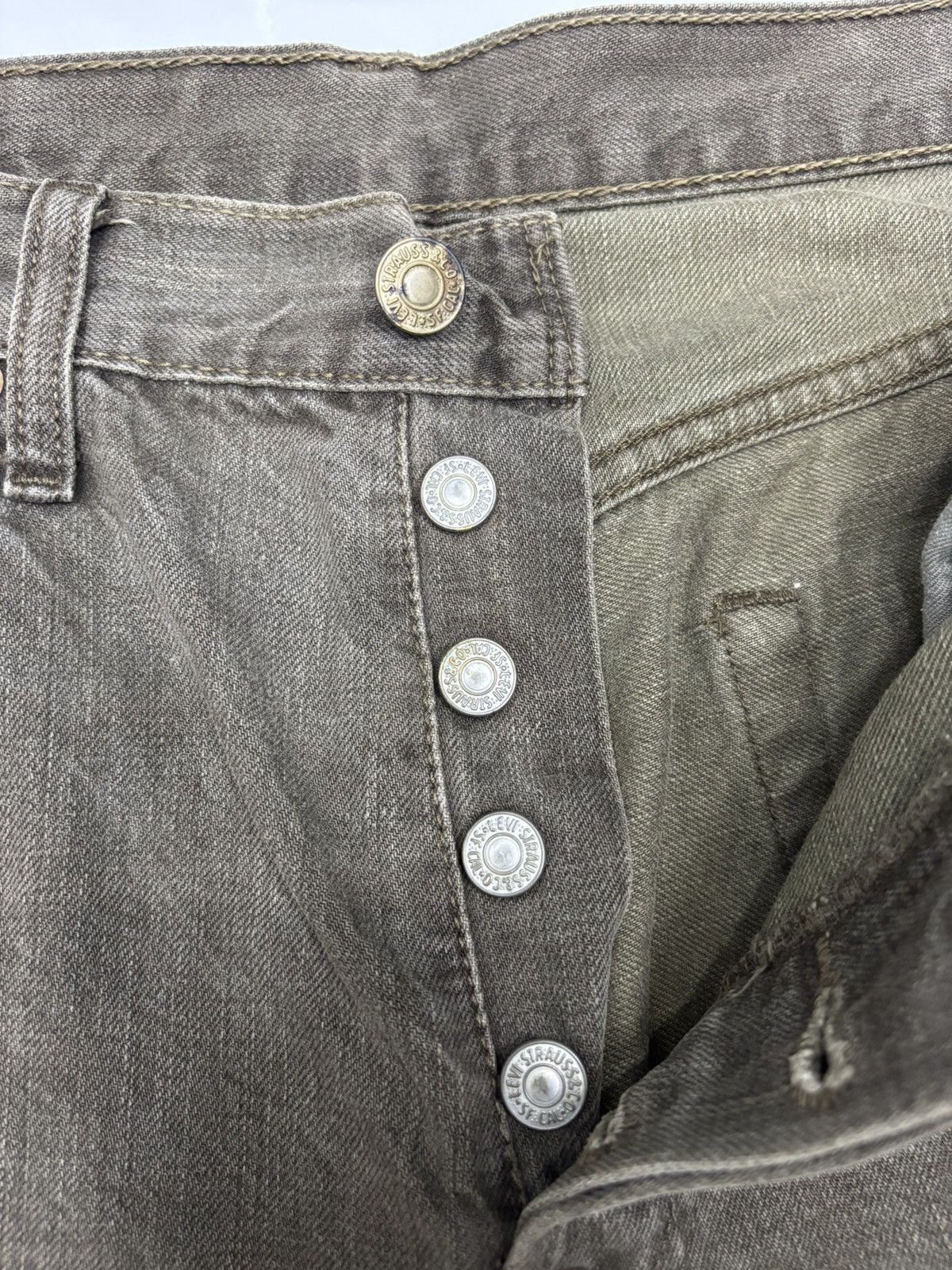 Kapital THRASHED Rusty Brown Levis 501 Distress Denim Rick Owens Size US 30 / EU 46 - 13 Thumbnail