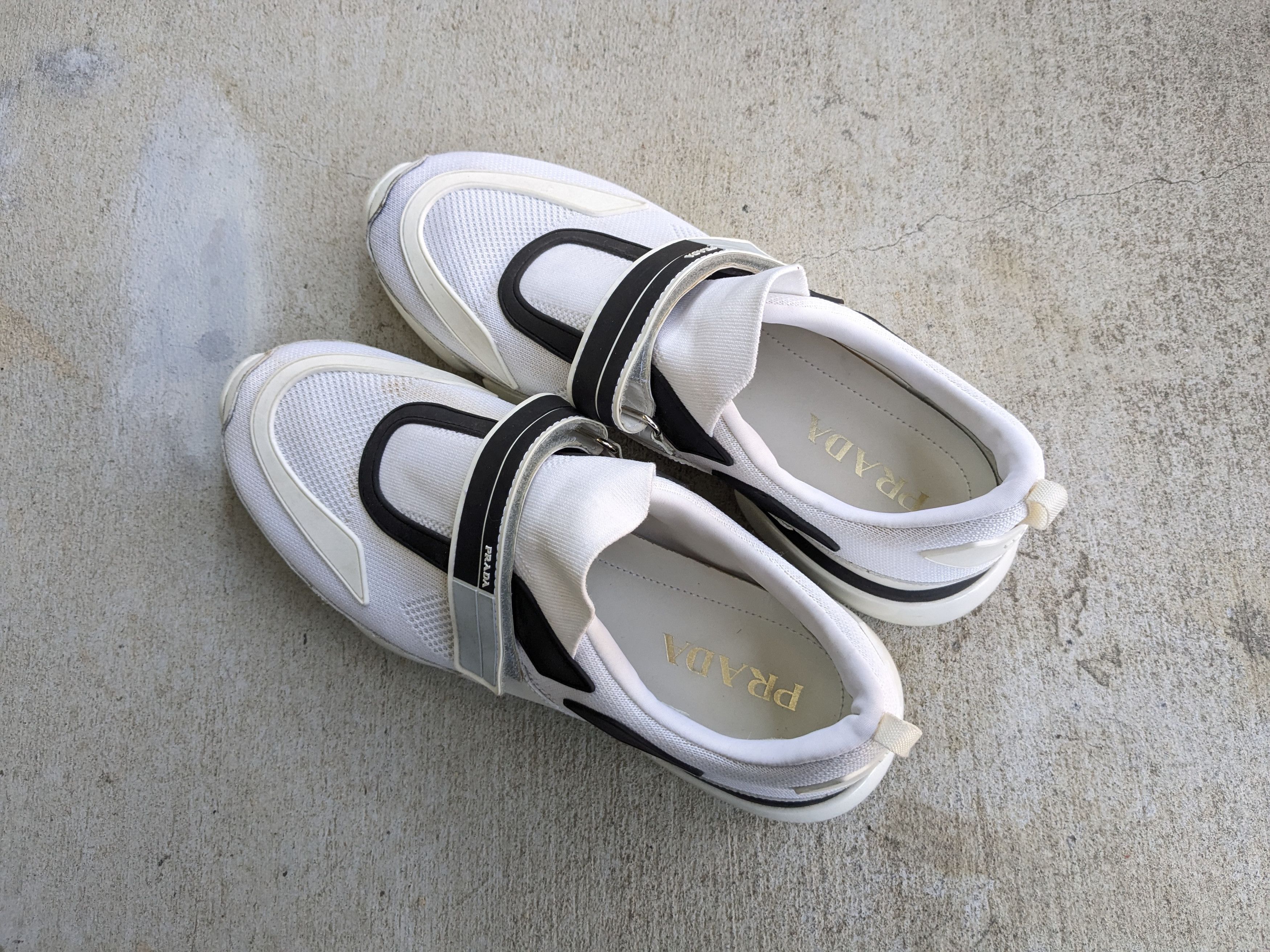 Prada Prada Cloudbust Sneakers White Black 11.5 Straps Low Tops Size US 11.5 / EU 44-45 - 9 Thumbnail