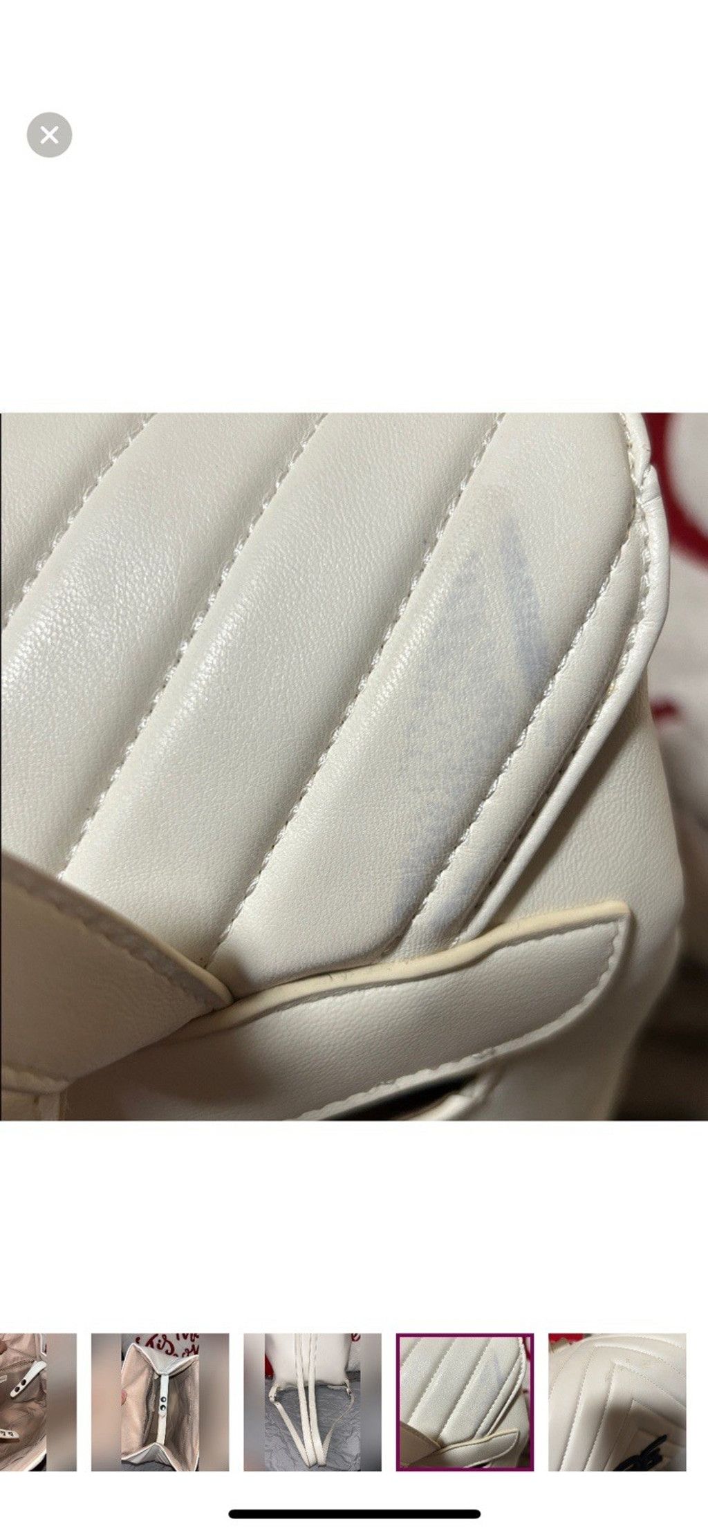 Sam Edelman SAM EDELMAN Black and White Martha Chevron Quilted Backpack Size ONE SIZE - 7 Thumbnail