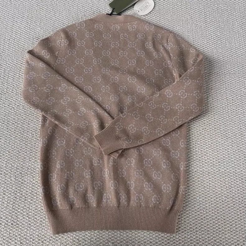 Gucci Gucci Gold and silver silk jacquard double G cardigan jacke Size S / US 4 / IT 40 - 2 Thumbnail