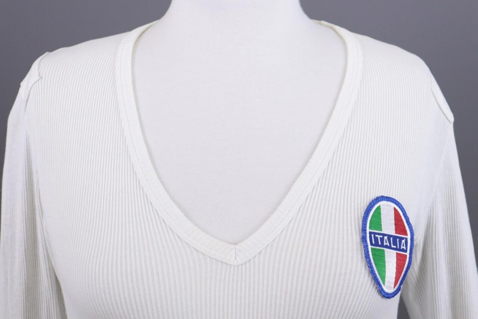 Dolce & Gabbana Dolce&Gabanna White V-Neck Pullover Size 46 Size S / US 4 / IT 40 - 2 Thumbnail