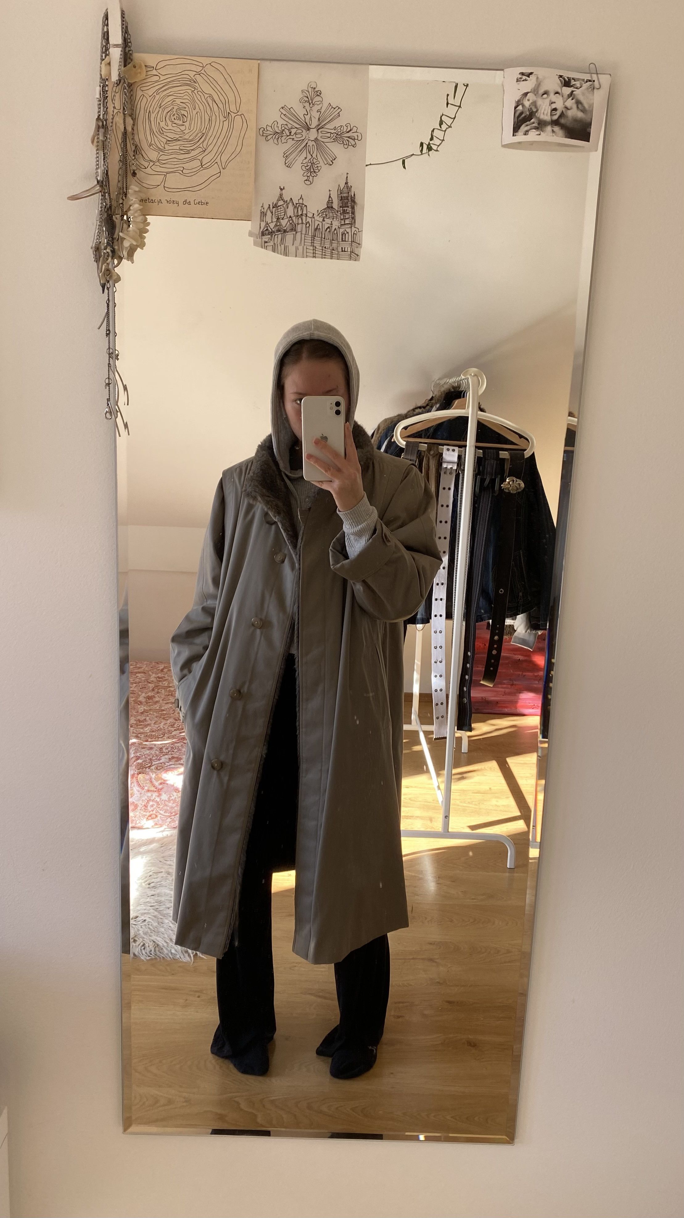 Designer Delmod coat lined with Jolipel faux fur Size M / US 6-8 / IT 42-44 - 3 Thumbnail