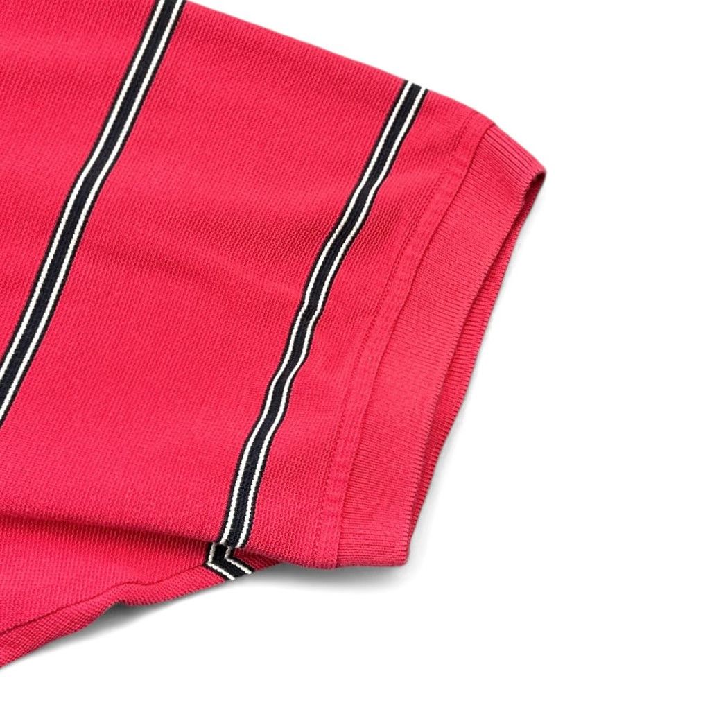 Tommy Hilfiger VINTAGE Tommy Hilfiger Polo Shirt Adult MEDIUM Pink Stripes 90s Crest Shirt Mens Size US M / EU 48-50 / 2 - 6 Thumbnail