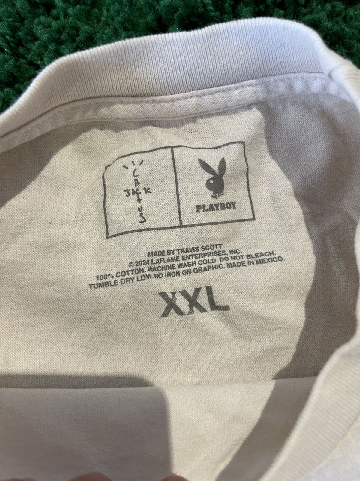 Playboy × Travis Scott Travis Scott Playboy Tee White Size US XXL / EU 58 / 5 - 6 Thumbnail