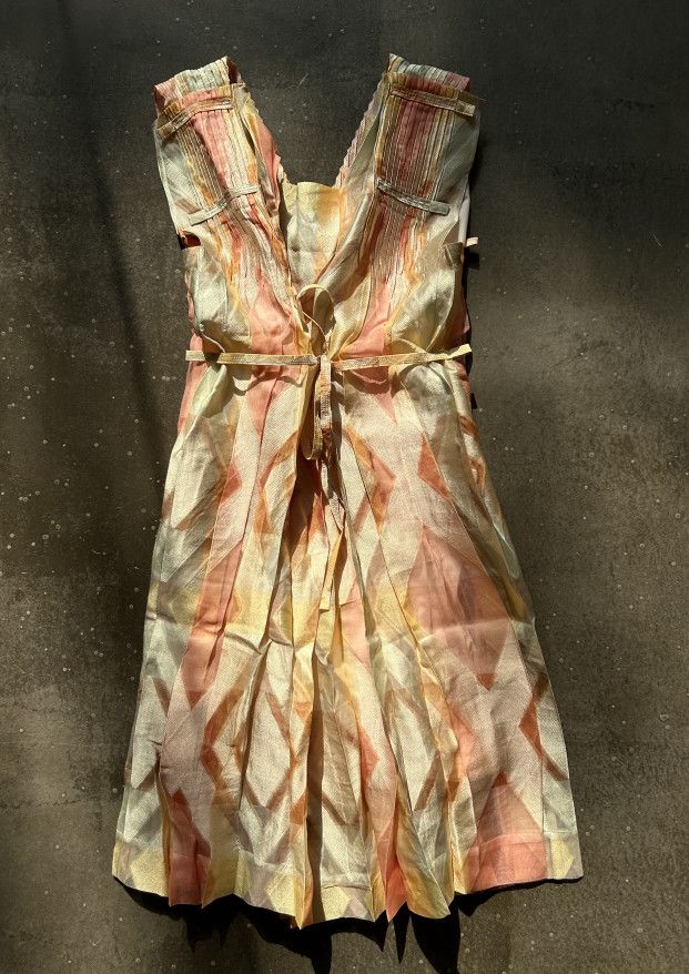Issey Miyake ISSEY MIYAKE FETE Pleated Diamond-Pattern Dress Size L / US 10 / IT 46 - 1 Thumbnail