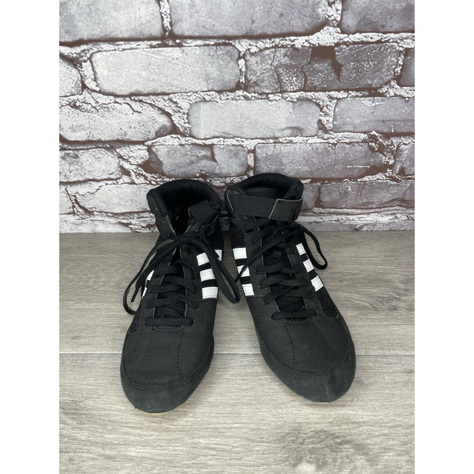 Adidas Adidas Wrestling Sneakers Shoes Black Lace Up Hook Loop Stra Size US 6 / EU 39 - 2 Thumbnail
