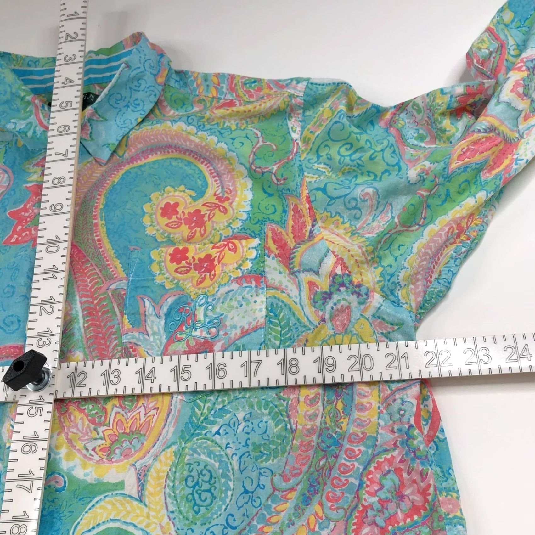 Ralph Lauren Lauren Ralph Lauren Shirt Paisley 3/4 Sleeve Button-Up Casual Cotton M Womens Size M / US 6-8 / IT 42-44 - 6 Thumbnail