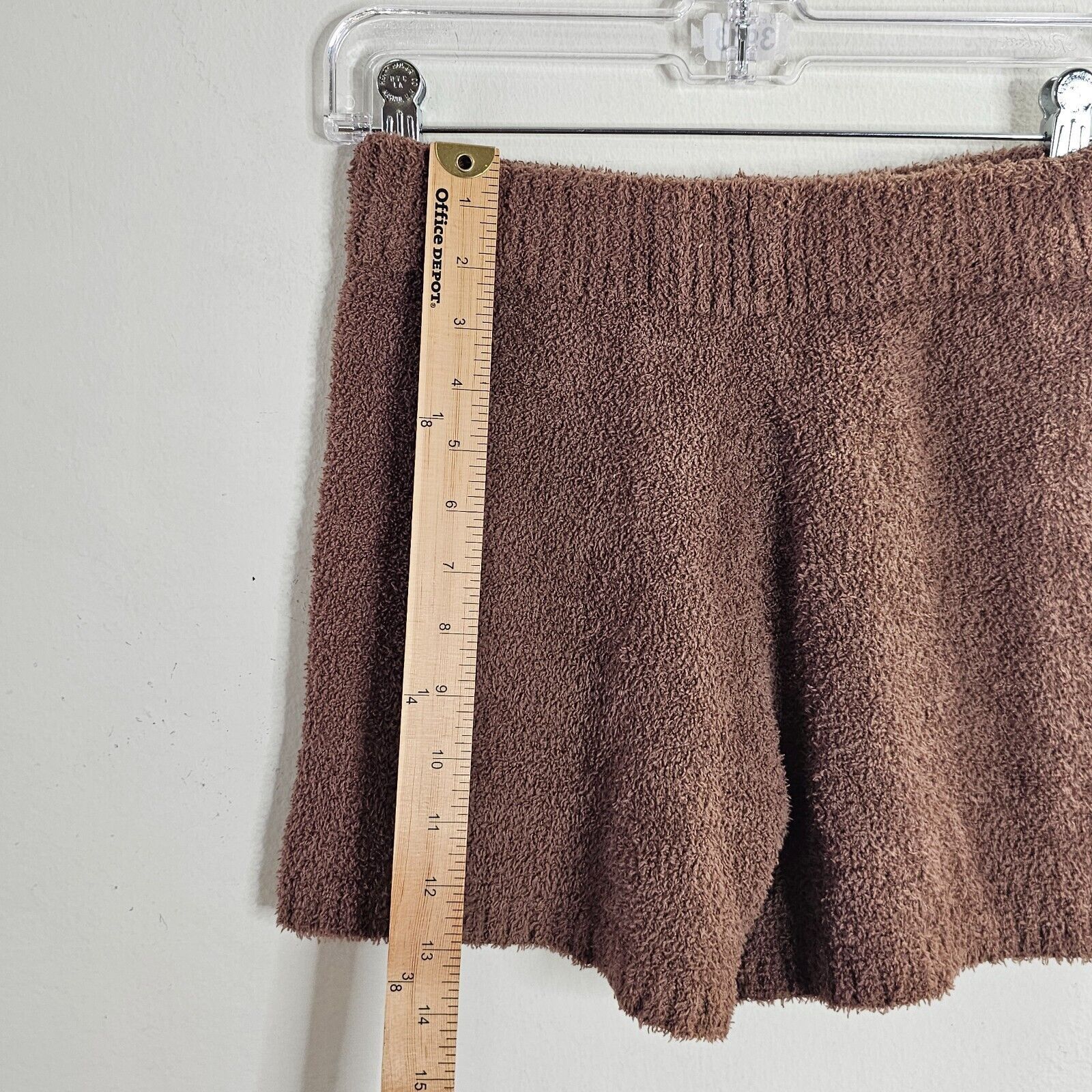 Other Salty Chic Brown High Waist Fuzzy Stretch Short Shorts Small Size 27" / US 4 / IT 40 - 5 Thumbnail