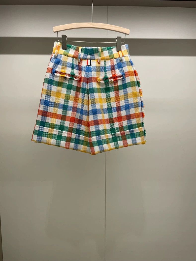 Thom Browne Thom Browne Colorful checked cotton shorts Size US 40 / EU 56 - 2 Thumbnail