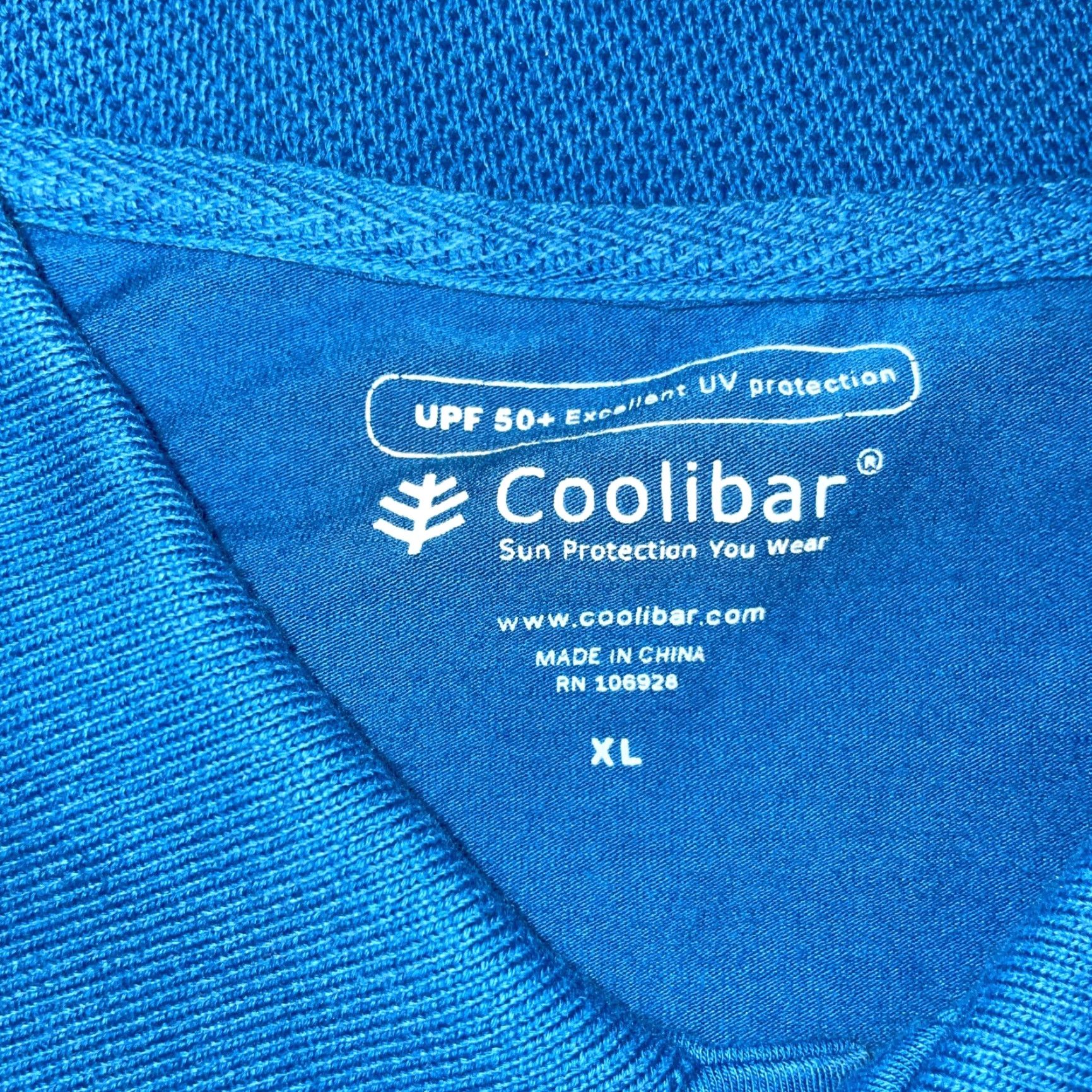 Vintage Coolibar Polo Mens XL Blue UV Protection Size US XL / EU 56 / 4 - 3 Thumbnail