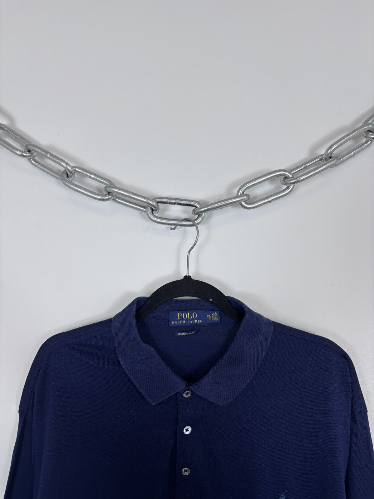 Polo Ralph Lauren Polo Ralph Lauren Custom Slim Blue Long Sleeve Polo Shirt Size US XXL / EU 58 / 5 - 5 Thumbnail