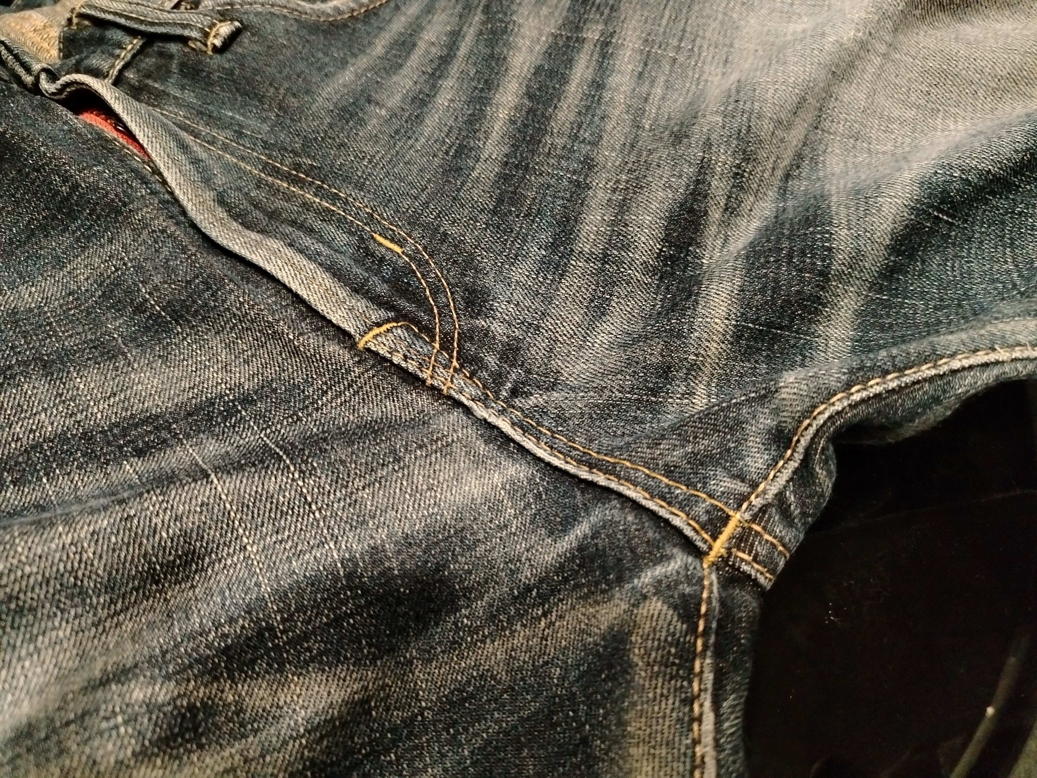 Japanese Brand × Vintage Vintage Jeans Selvedge EDWIN 505zx Buckle Back Distressed Size US 34 / EU 50 - 22 Thumbnail