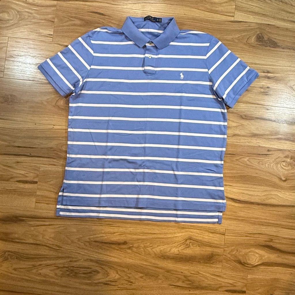 Polo Ralph Lauren Polo Ralph Lauren Men’s XL Stripe Polo Shirt Blue Size US XL / EU 56 / 4 - 1 Thumbnail